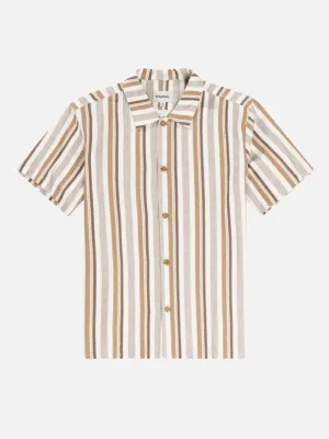 Rhythm Paisley Stripe SS Shirt - Cedar