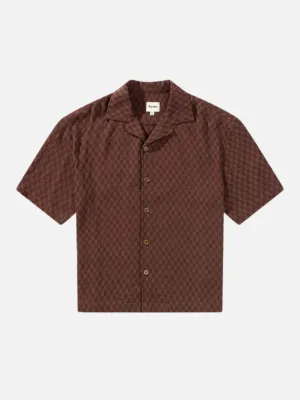 Rhythm Relaxed Textured SS Shirt - Chocolate