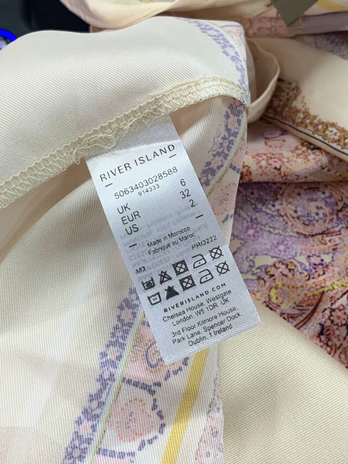 River Island Multicolour Paisley Print Shirt UK 6