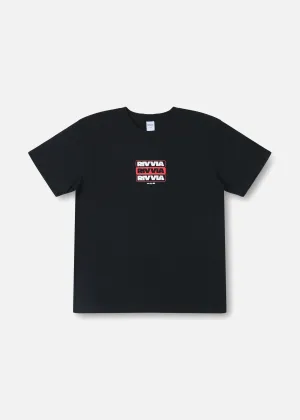 RIVVIA STACKED T-SHIRT - BLACK