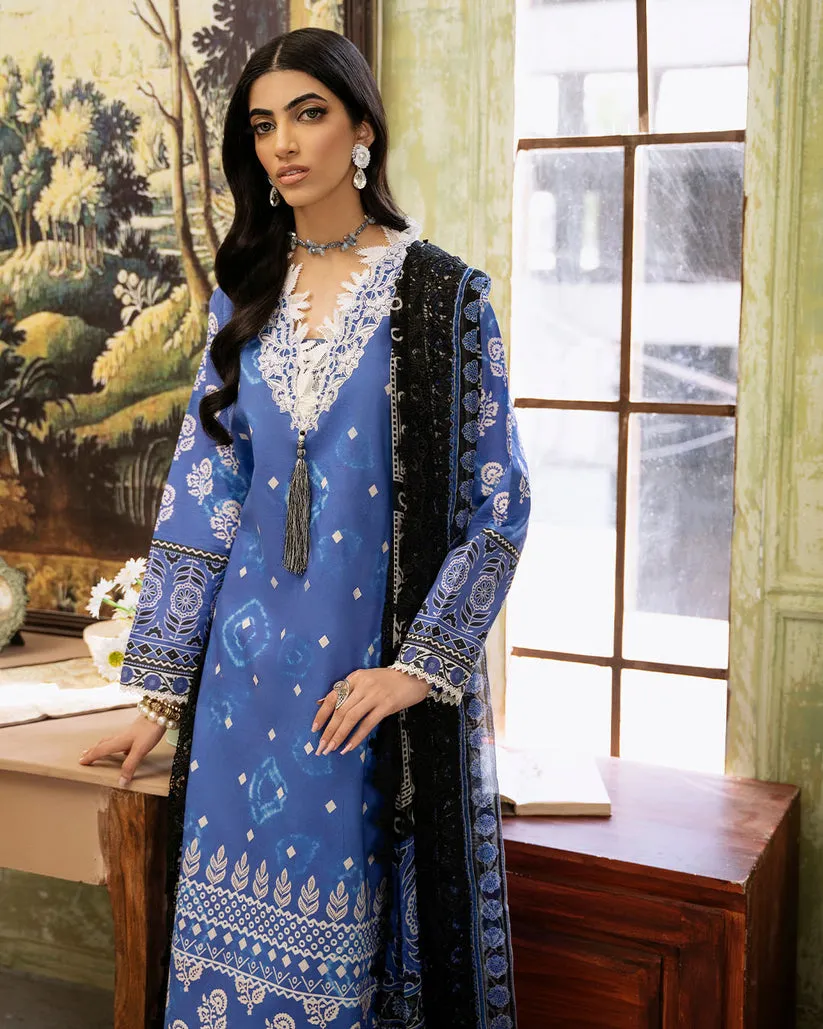 ROHEENAZ FLORA PRINTED LAWN | EMBER