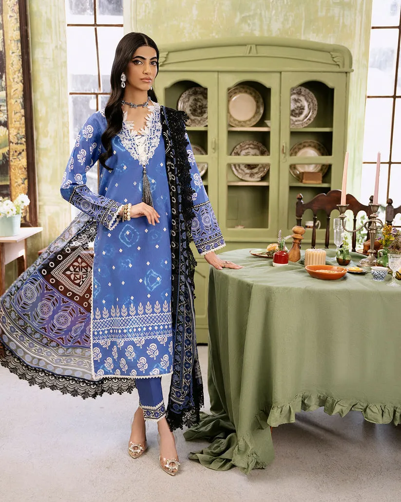 ROHEENAZ FLORA PRINTED LAWN | EMBER