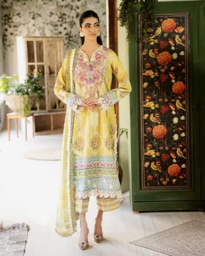 ROHEENAZ FLORA PRINTED LAWN | MYSTIQUE
