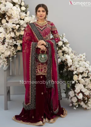 Royal Pakistani Sharara Suit for Wedding Wear #PN60