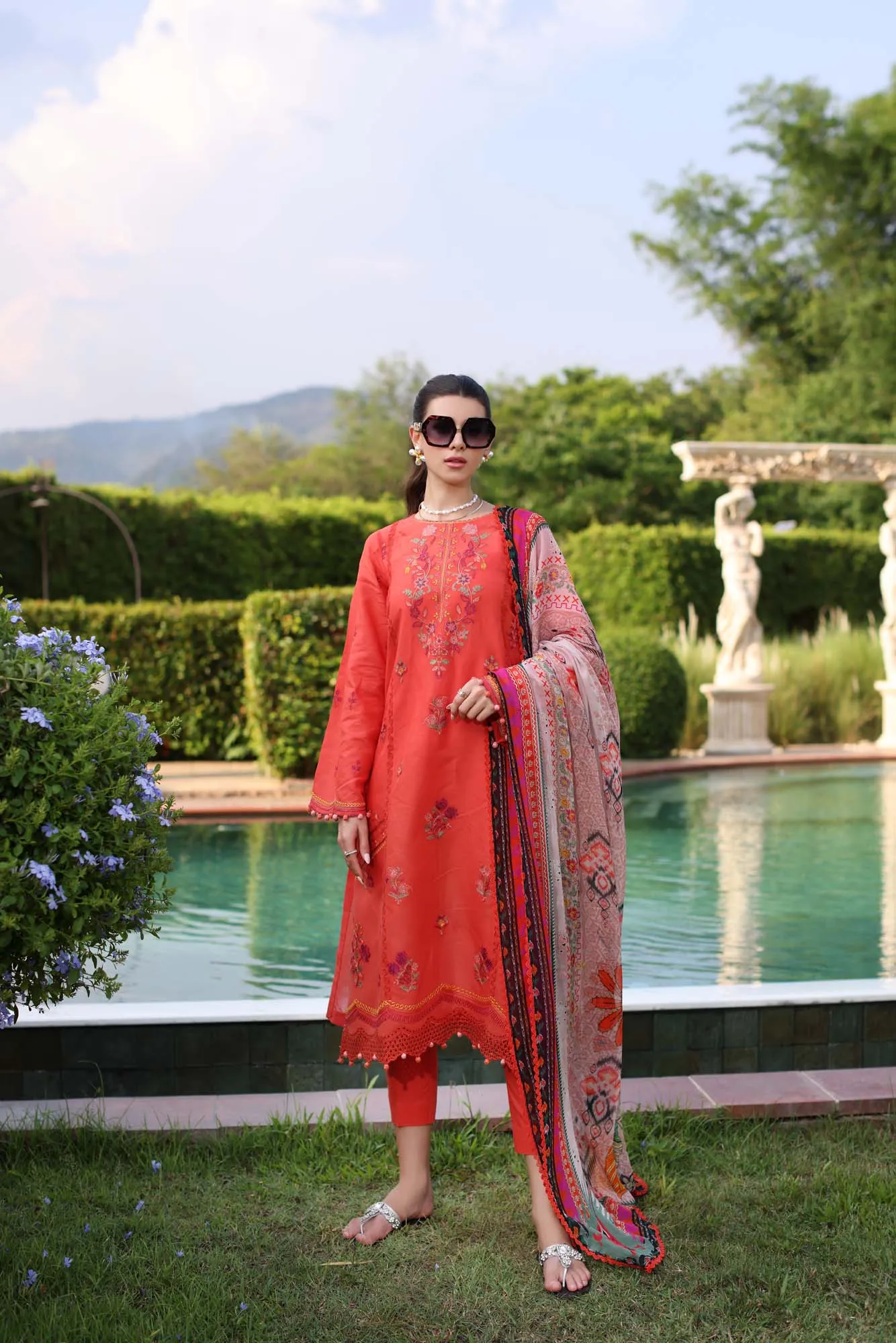 Saadia Asad Noor Eid Luxe Printkari Lawn – D3