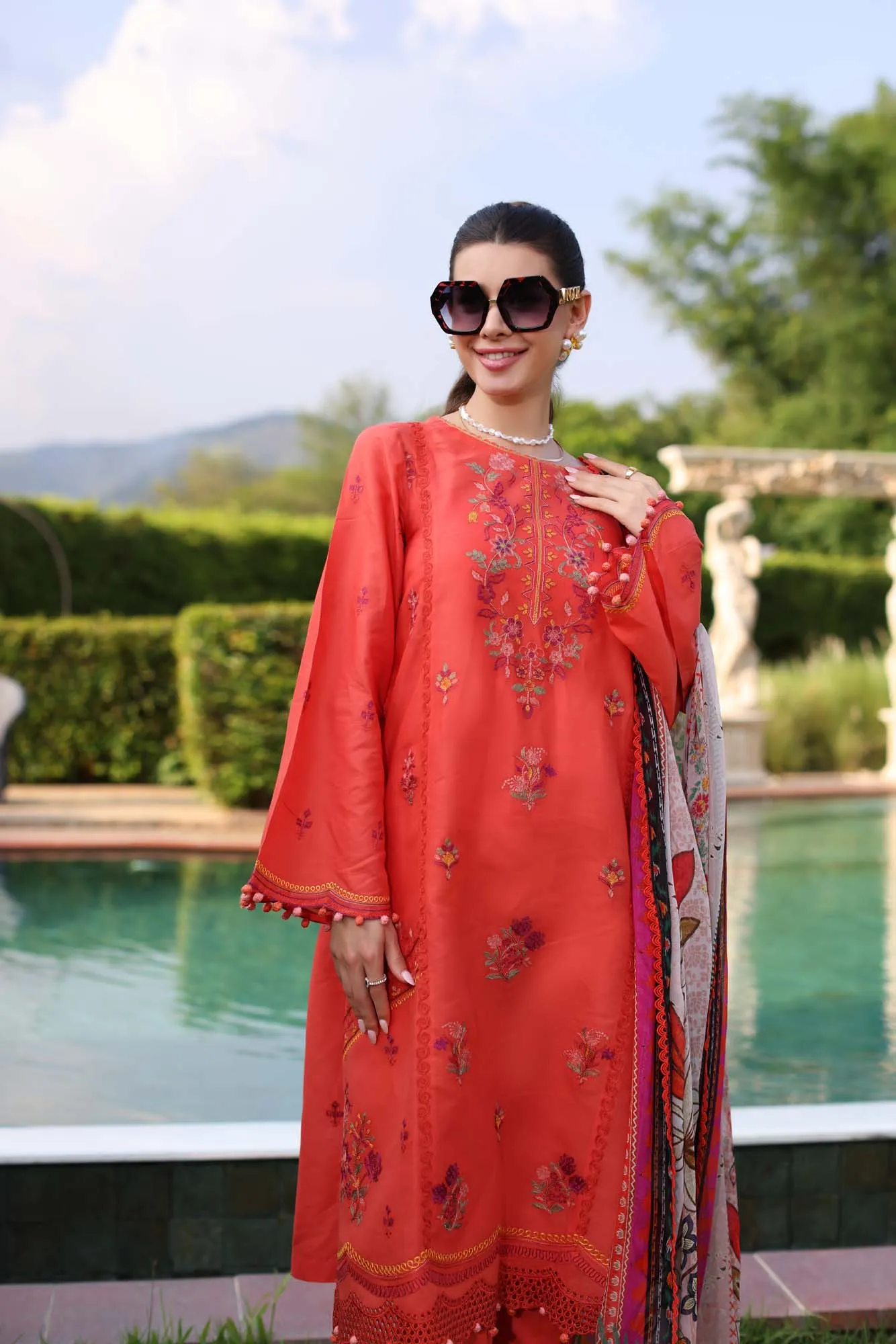 Saadia Asad Noor Eid Luxe Printkari Lawn – D3