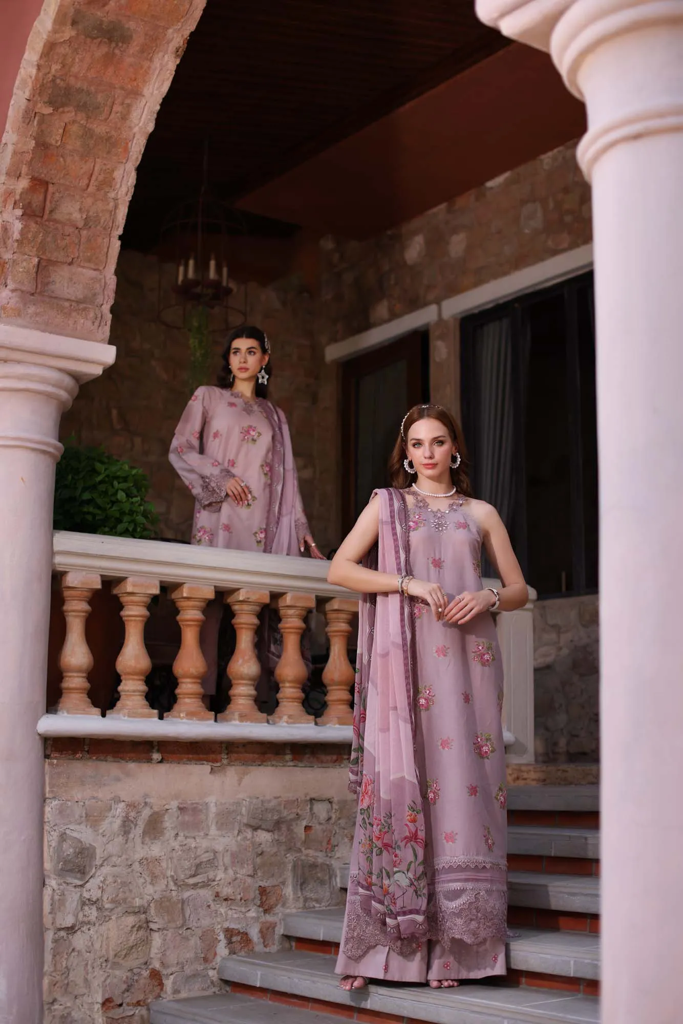 Saadia Asad Noor Eid Luxe Printkari Lawn – D4