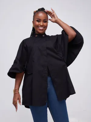 Safari Kaya Cape Sleeve Jacket - Black