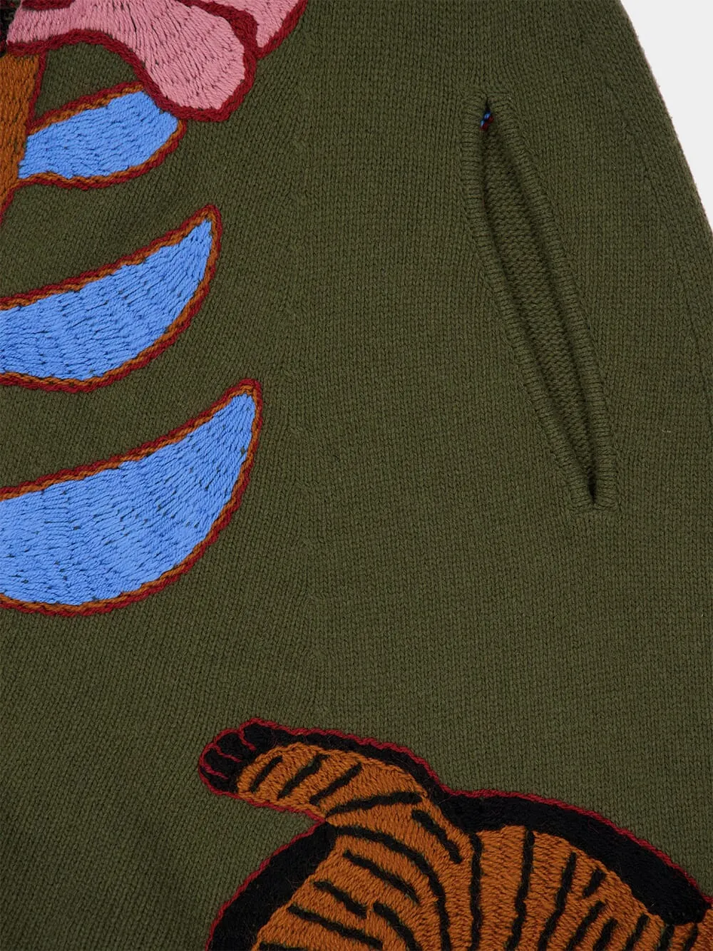 Saphire Duffel Bag Embroidered Knitted Cape