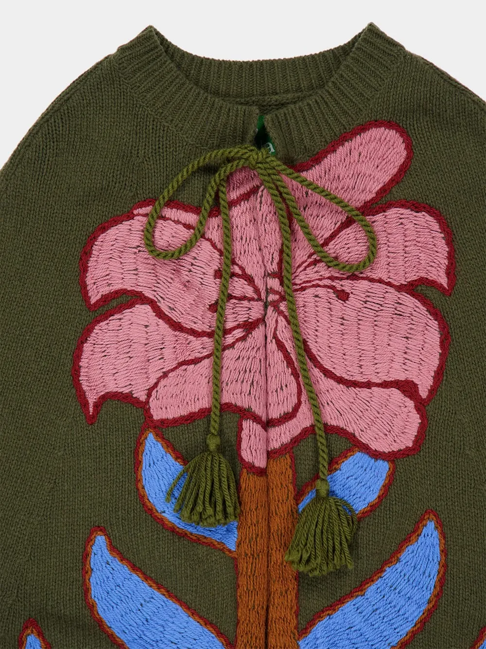 Saphire Duffel Bag Embroidered Knitted Cape