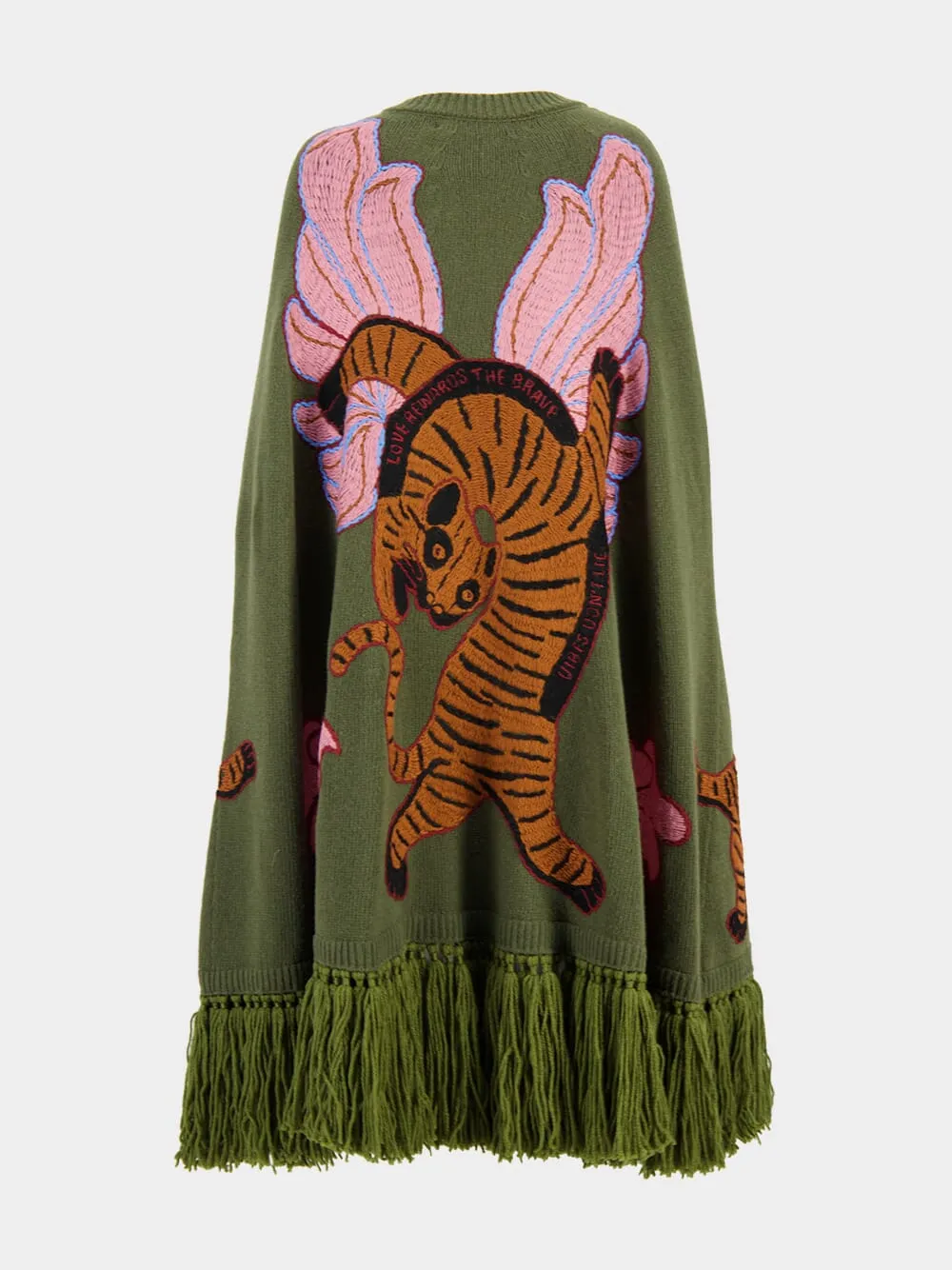 Saphire Duffel Bag Embroidered Knitted Cape