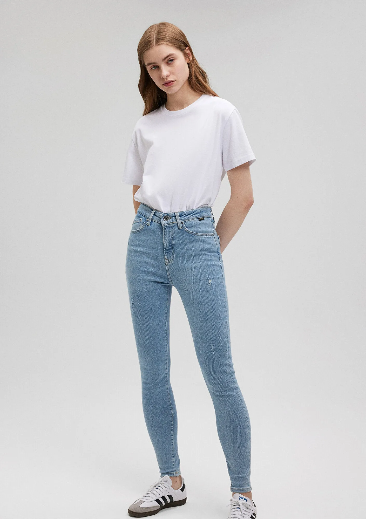 Serenay Light Gold Shape Jean Pants