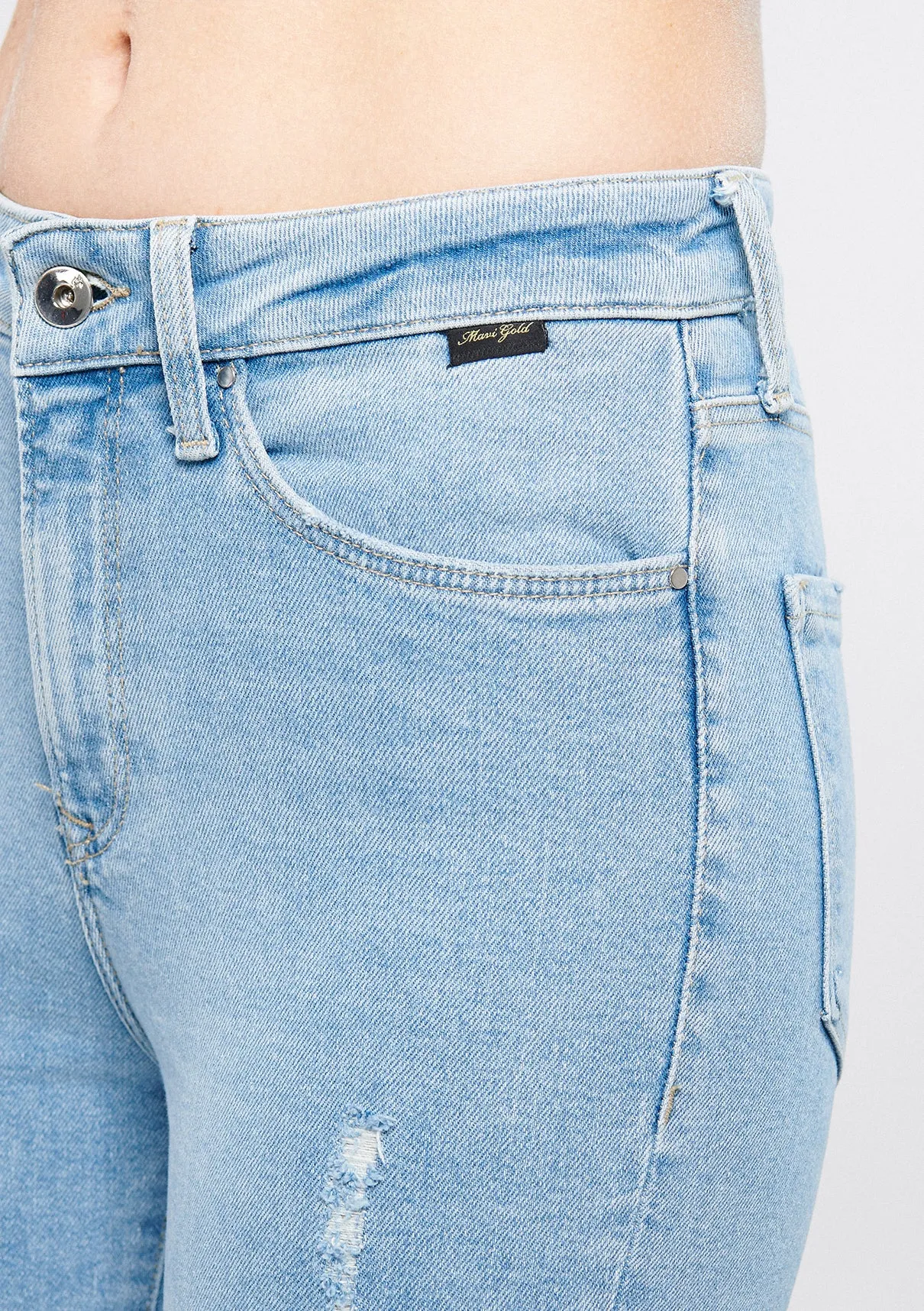Serenay Light Gold Shape Jean Pants