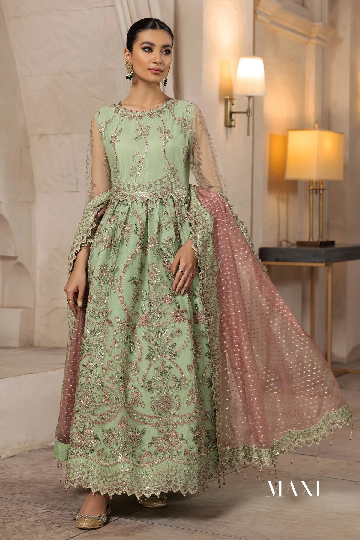Serin  | Alizeh Fashion Muhtesem Festive Collection 2022 | Unstitched Embroidered Chiffon Suits