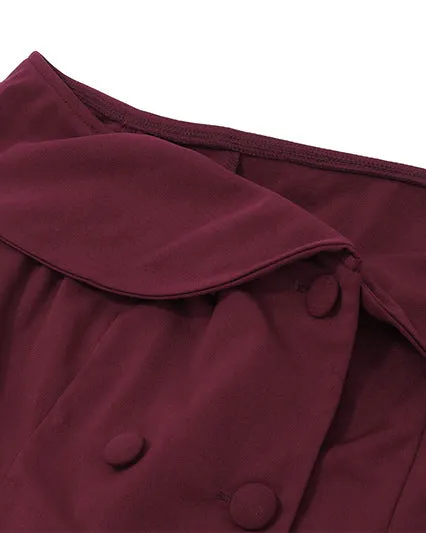Sexy Double-Breasted One-Shoulder Top and Pleated Skirt Suit