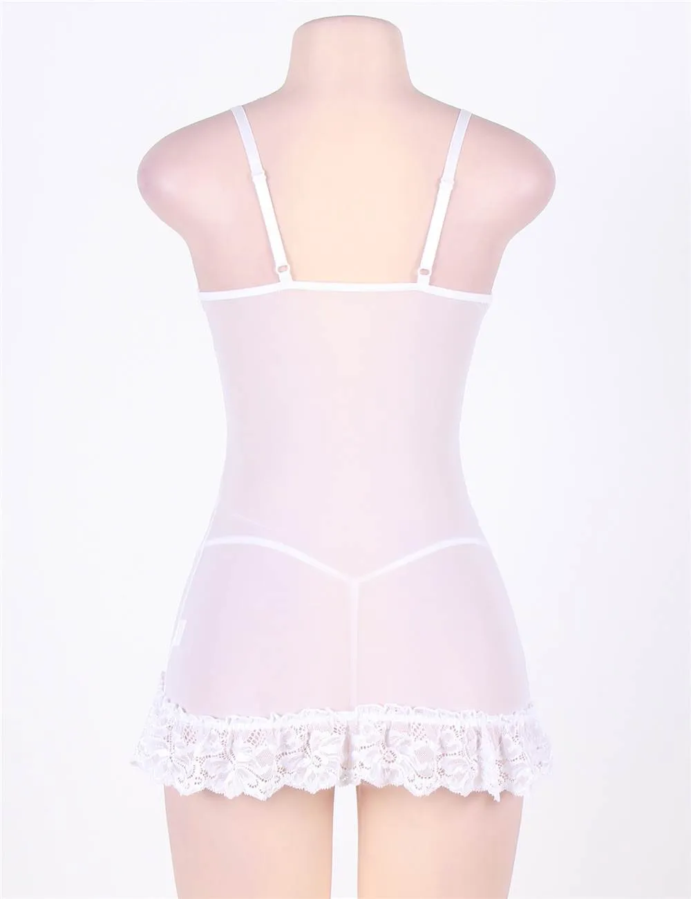 Sexy Red & Purple & Black & White Slim Deep V Neck Lace Sleepwear Egypt With Thong