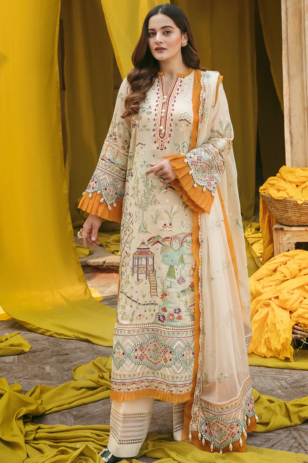 Sheharezaad | Afrozeh Shabnami Festive Lawn Collection 2022 | Unstitched Embroidered Lawn Suits