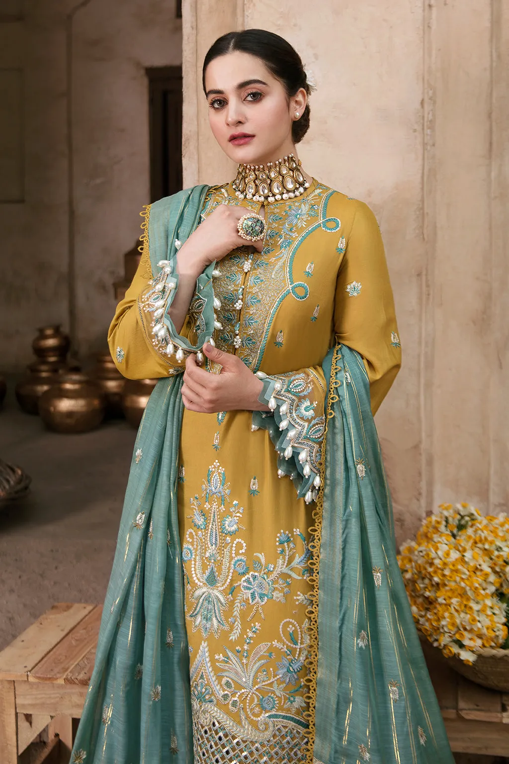 Shireen | Afrozeh Shabnami Festive Lawn Collection 2022 | Unstitched Embroidered Lawn Suits