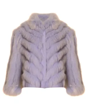 Short Reversible Fox Caplet in Lavender