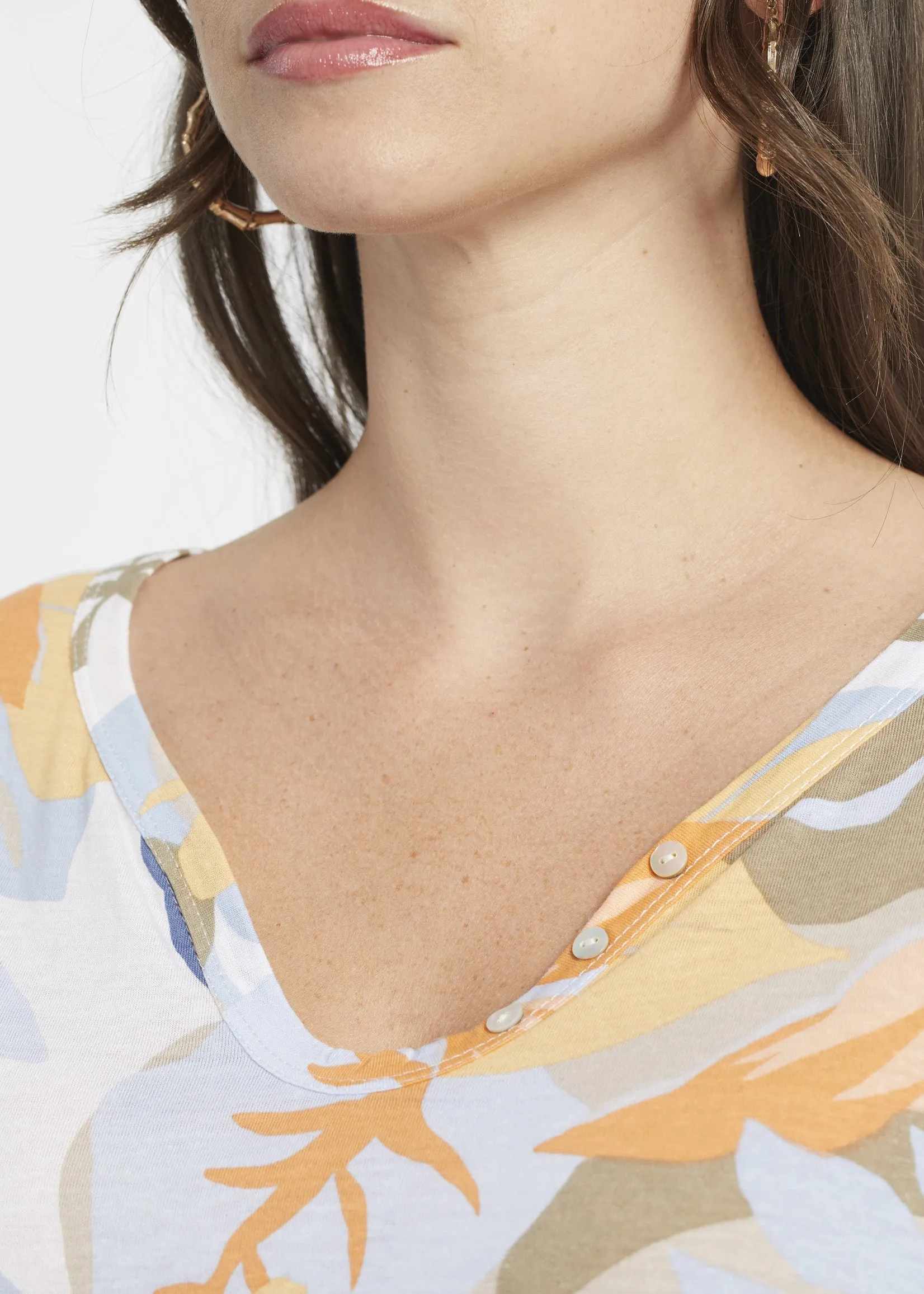 Short Sleeve Henley Top