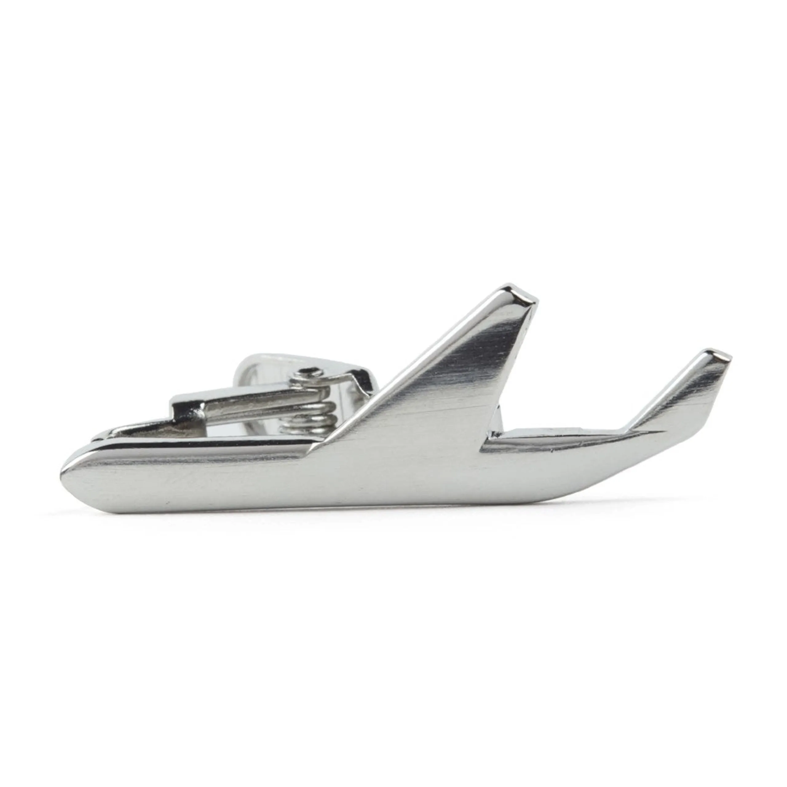 Silver Airplane Tie Bar