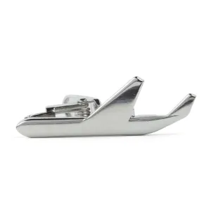 Silver Airplane Tie Bar