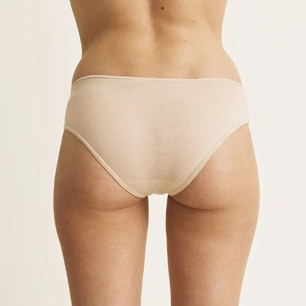Skin: Organic Cotton Boyshort Brief - White