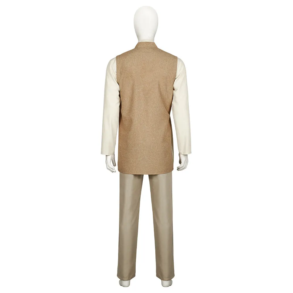 Sol Movie Character White Suit With Cape Men Cosplay Costume Outfits Halloween Carnival Suit