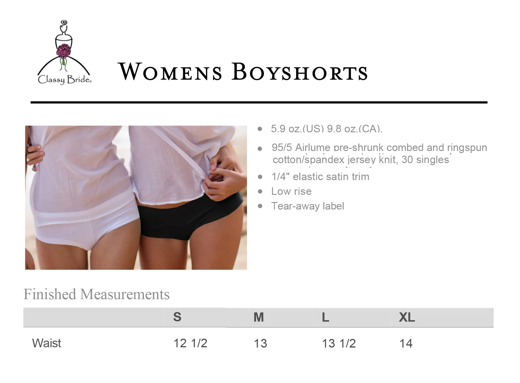 Something Blue Bridal Lingerie Boyshort Set with Mrs. and Ring