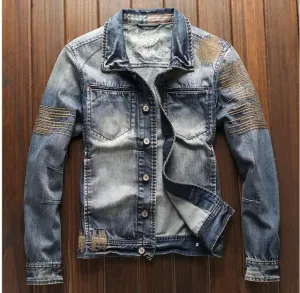 Spring and autumn black cowboy coat male