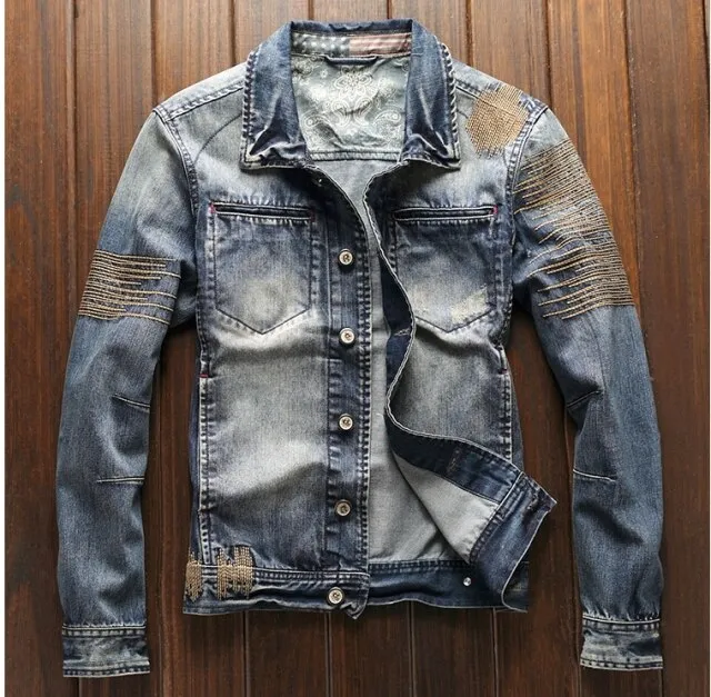 Spring and autumn black cowboy coat male