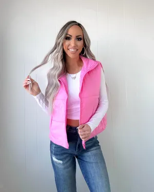 Spring Breeze Padded Vest - Pink