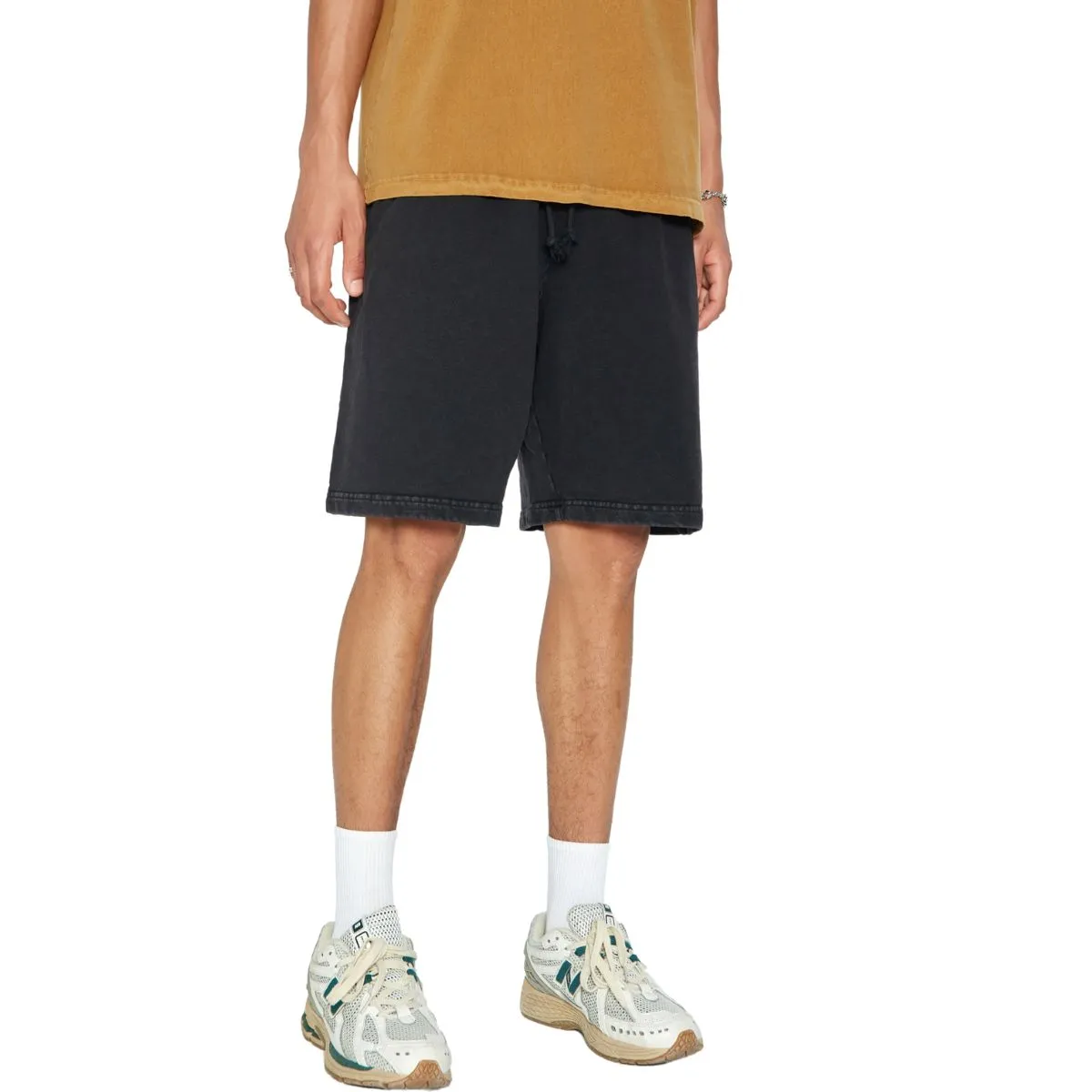 Stone Wash Loose Fit Shorts