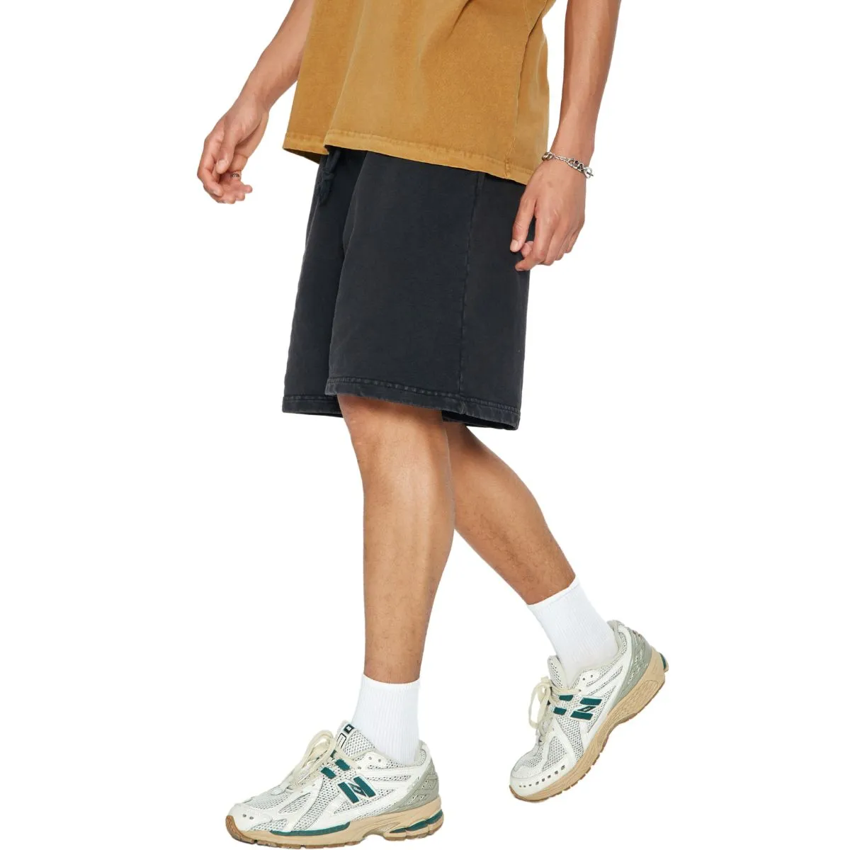 Stone Wash Loose Fit Shorts