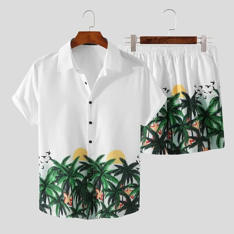 Strand Shirt Sets 3D Druck für Männer - Freizeitmode