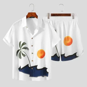 Strand Shirt Sets 3D Druck für Männer - Freizeitmode