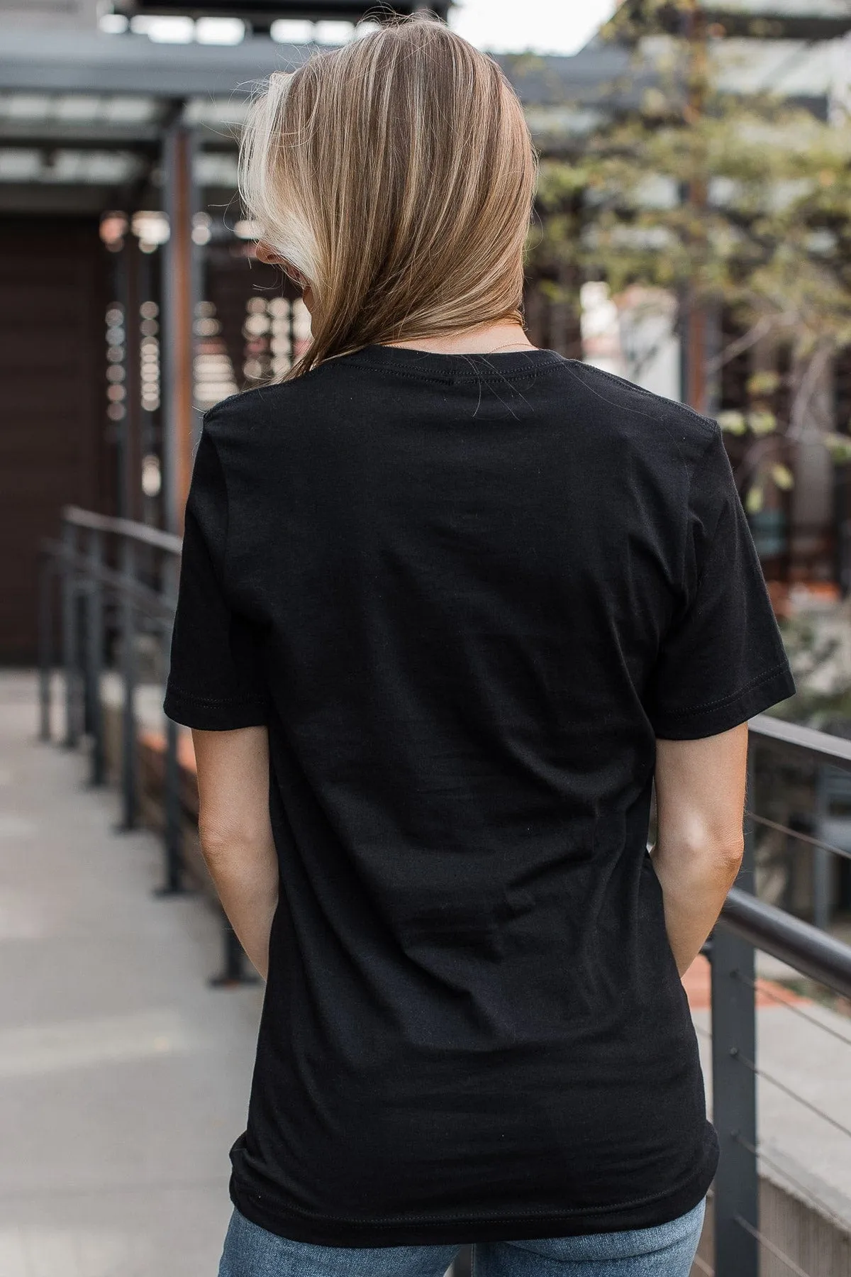 Striking "Rock & Roll" Graphic Tee- Black