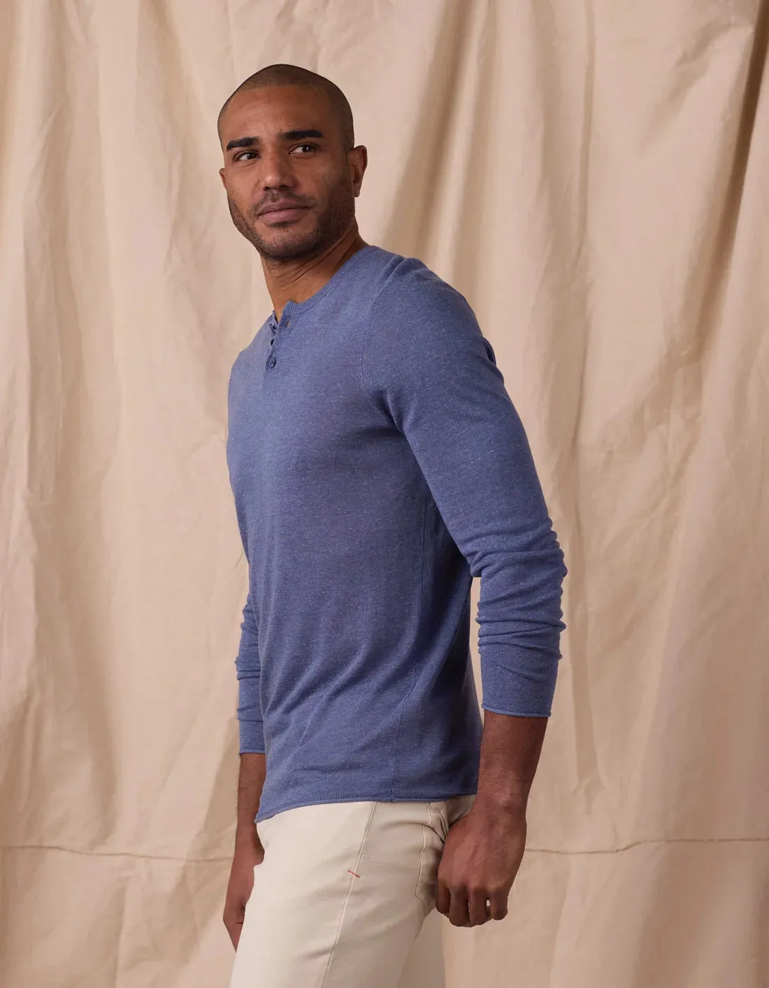 Summer Linen-Blend Henley