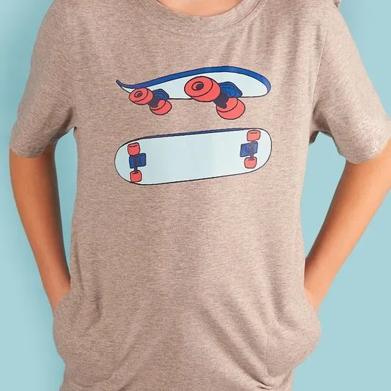 Tag Tee - Light Heather Grey Skateboard