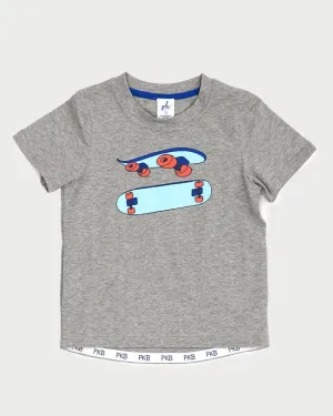 Tag Tee - Light Heather Grey Skateboard