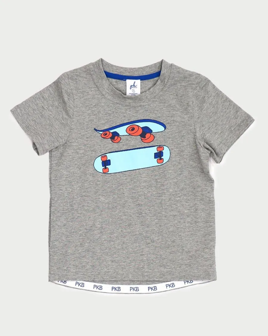 Tag Tee - Light Heather Grey Skateboard