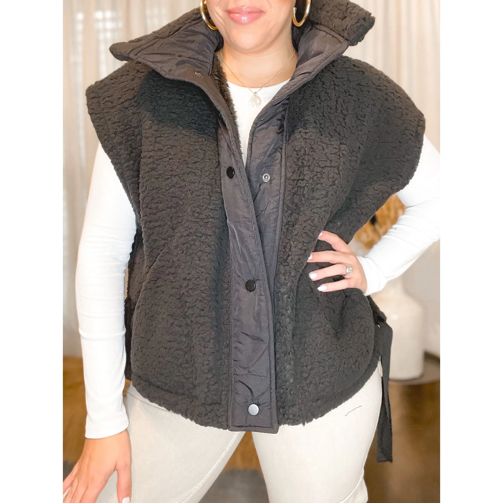 Teddy Utility Vest Jacket