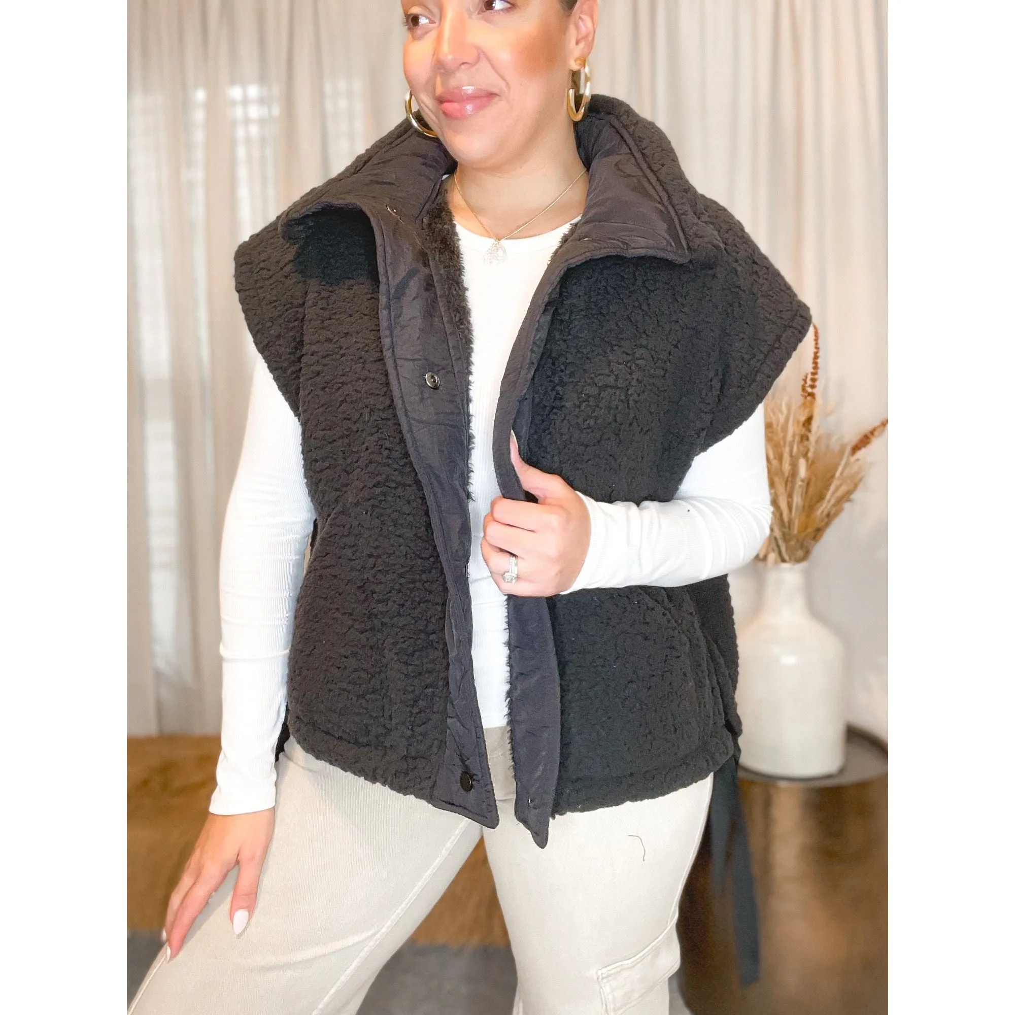 Teddy Utility Vest Jacket