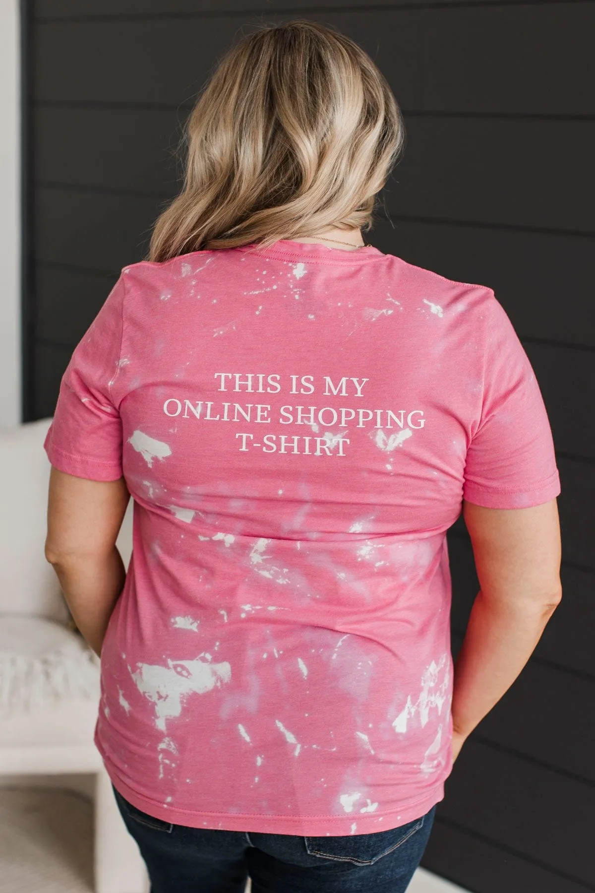 The Pulse Boutique Bleached Graphic Tee- Pink