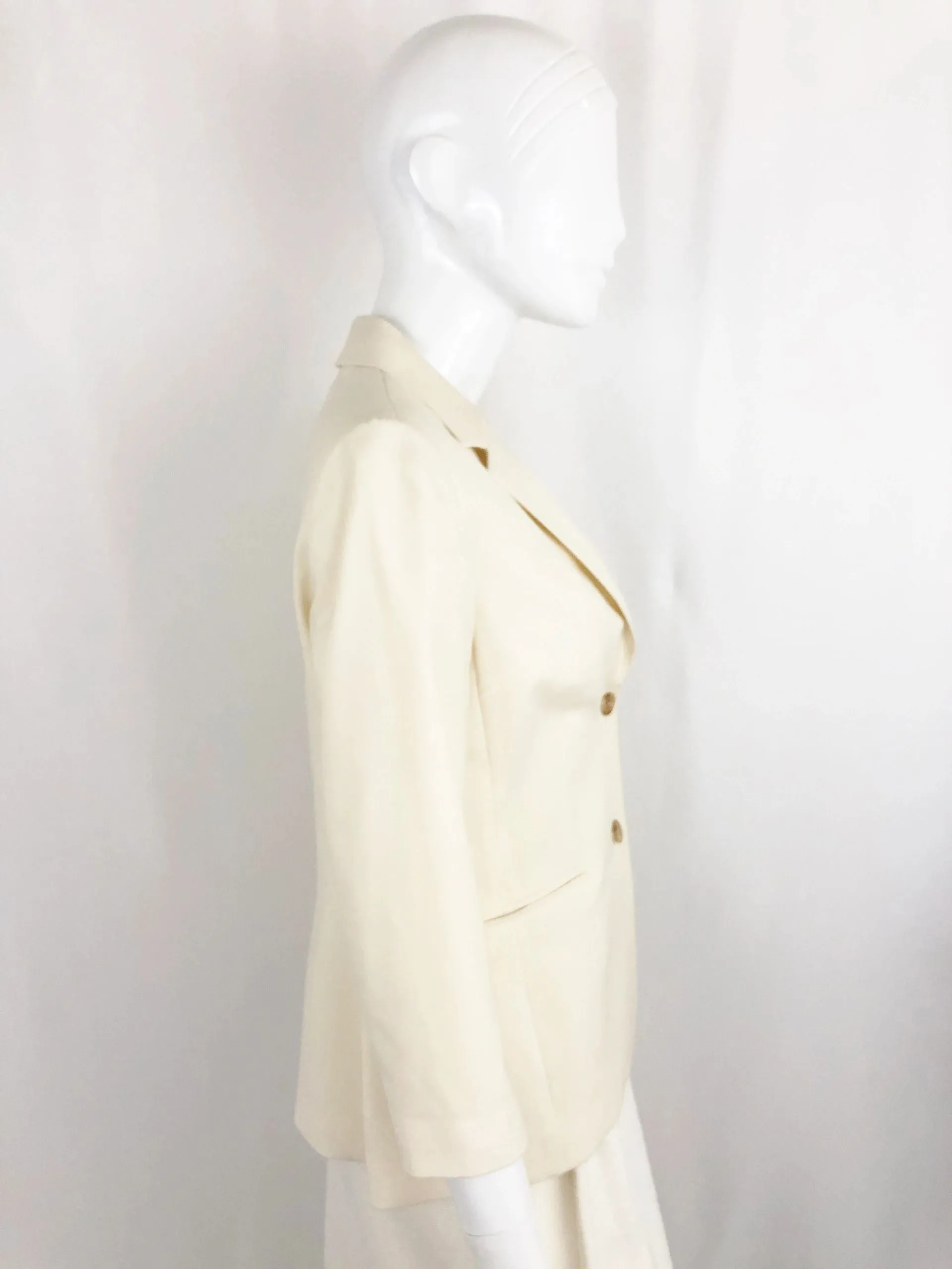 The Row Ivory 3/4 Sleeve Blazer Size 8