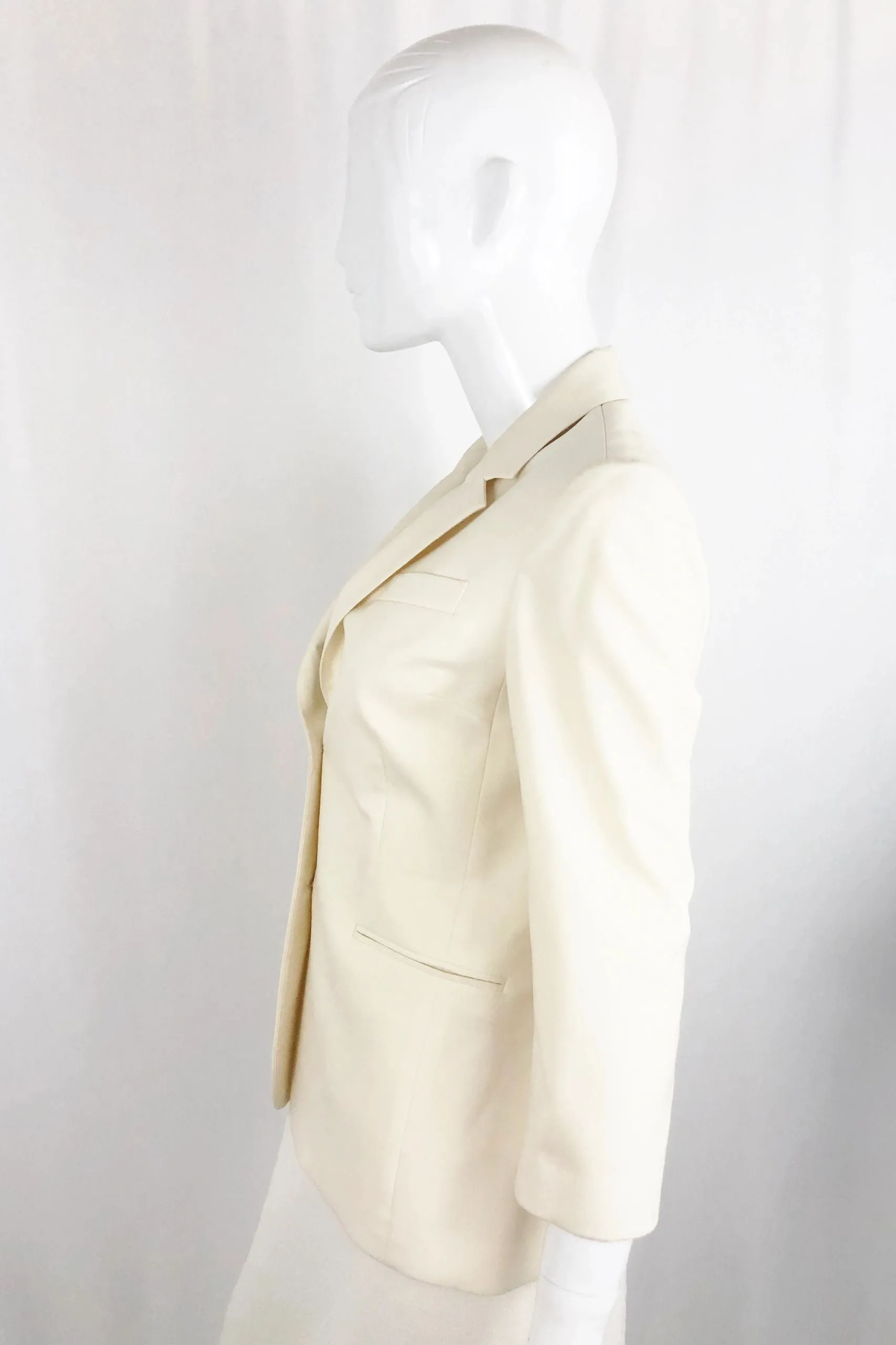 The Row Ivory 3/4 Sleeve Blazer Size 8