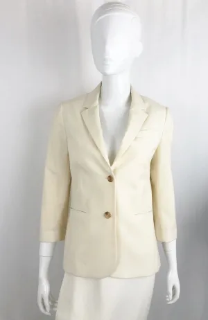 The Row Ivory 3/4 Sleeve Blazer Size 8