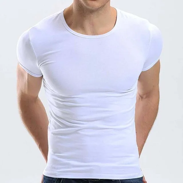 themeisles New Tops Men T Shirt Fitness T-shirts Mens V neck Man T-shirt For Male Tshirts M-4XL Plue Size B0667