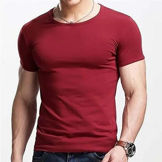themeisles New Tops Men T Shirt Fitness T-shirts Mens V neck Man T-shirt For Male Tshirts M-4XL Plue Size B0667