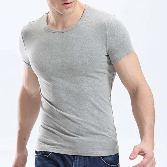 themeisles New Tops Men T Shirt Fitness T-shirts Mens V neck Man T-shirt For Male Tshirts M-4XL Plue Size B0667